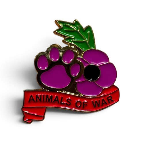 Purple poppy badge animals - badge, of